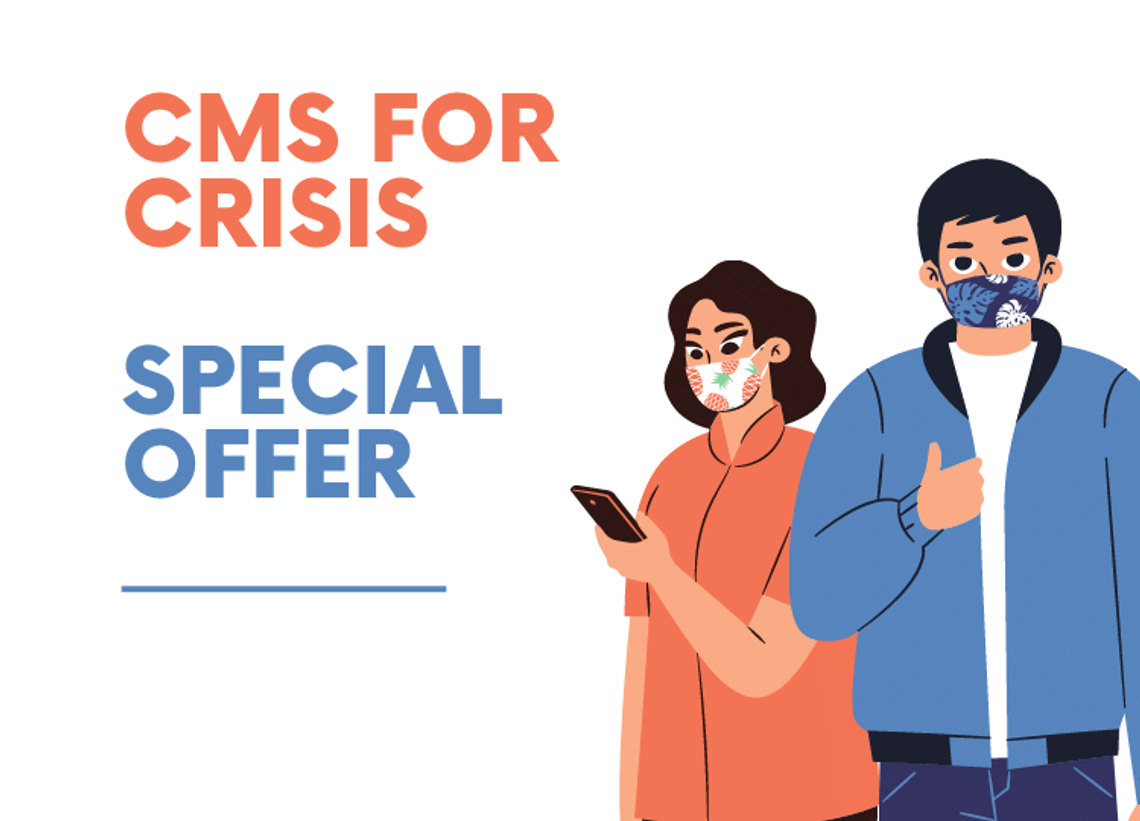 CMS para Crisis. Oferta especial por tiempo limitado de CMS 4media