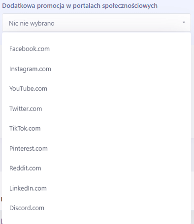 filtr zaawansowany w ADS4media dodatkowa promocja w mediach społecznościowych