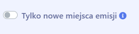 włącznik filtra zaawansowanego w ADS4media tylko nowe miejsca emisji