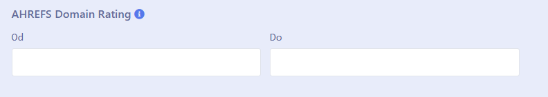filtr zaawansowany w ADS4media dane a hrefs domain rating