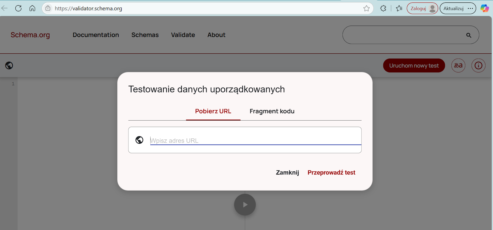 Jak przetestować dane strukturalne?