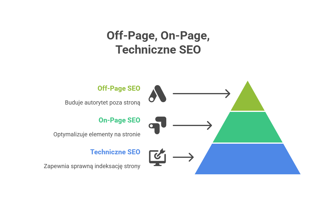 Różnice między SEO On-Page, Off-Page i Technicznym