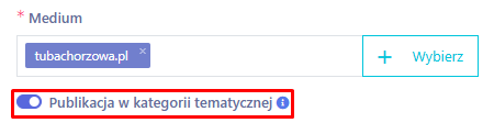 przycisk publikacja w kategorii tematycznej