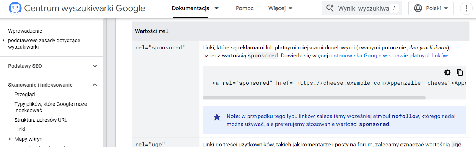 Schemat porównawczy atrybutów linków sponsored i nofollow w kontekście wytycznych Google