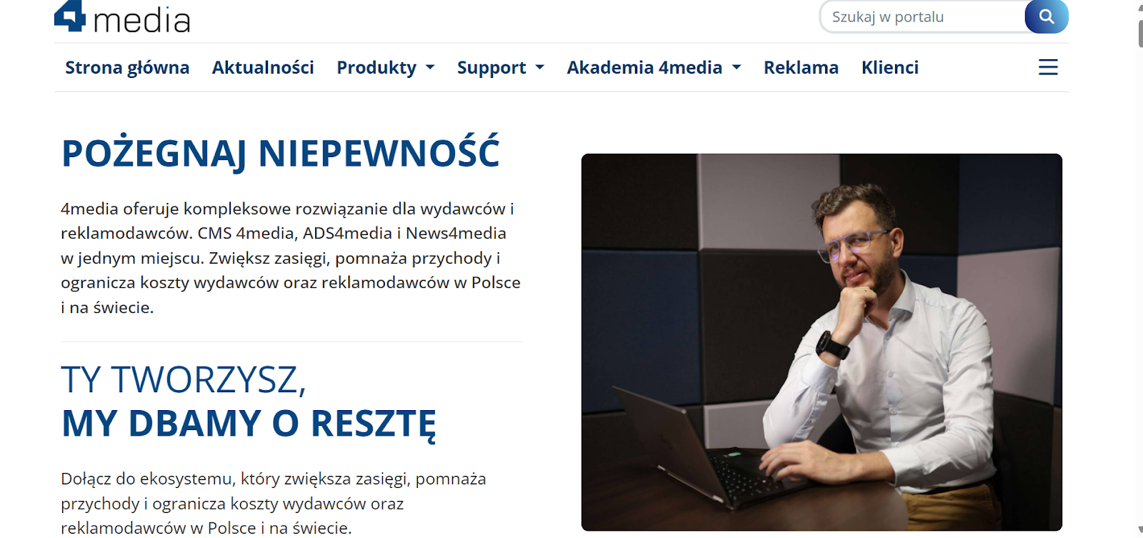 Polski CMS 4media - kompleksowe rozwiązania dla wydawców i portali informacyjnych.