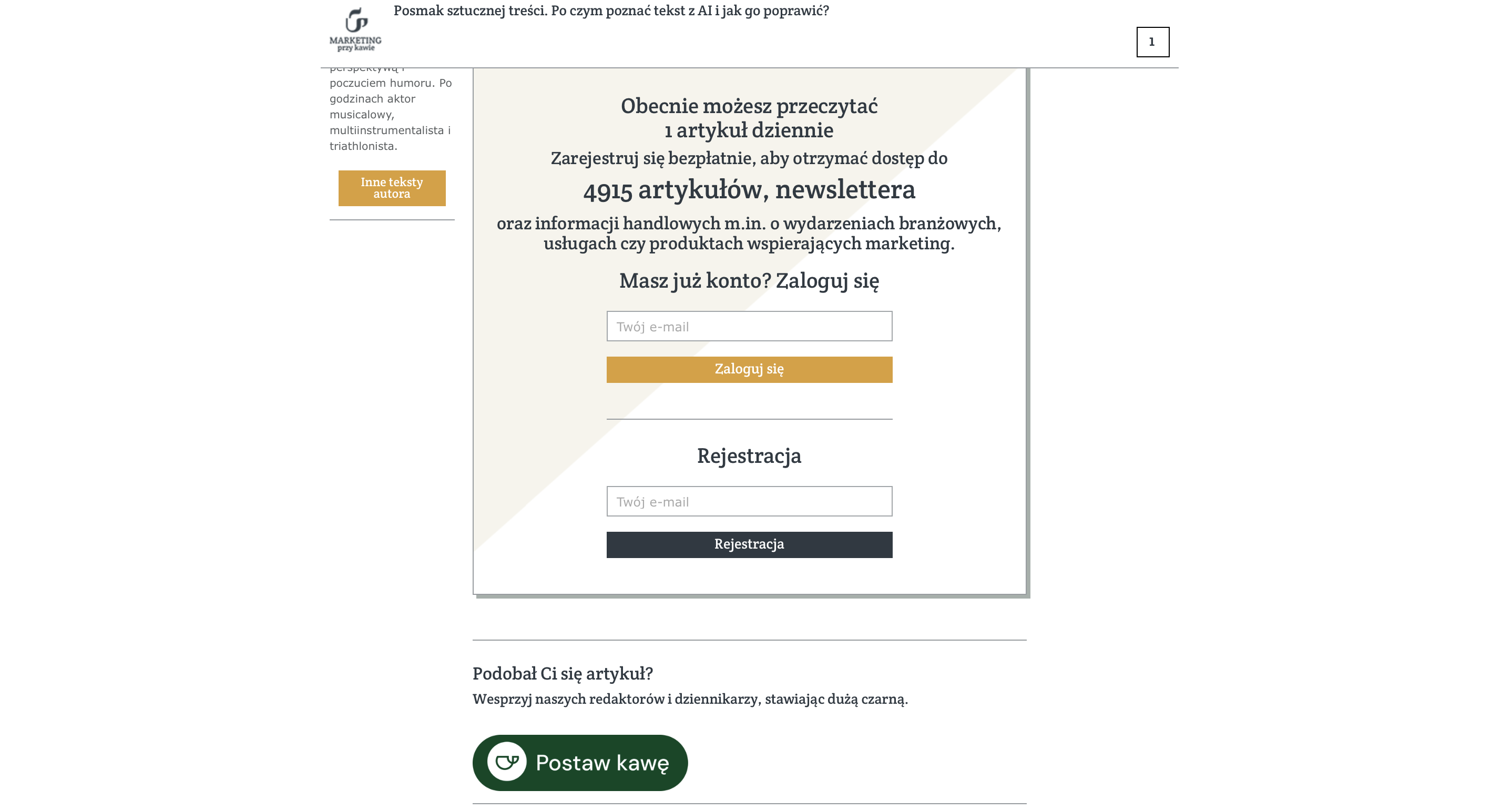 Marketing przy kawie - paywall
