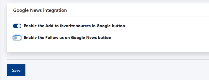 "Add to favorite sources on Google" in CMS4media
