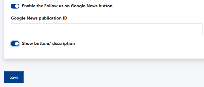"Follow us on Google News" in CMS4media